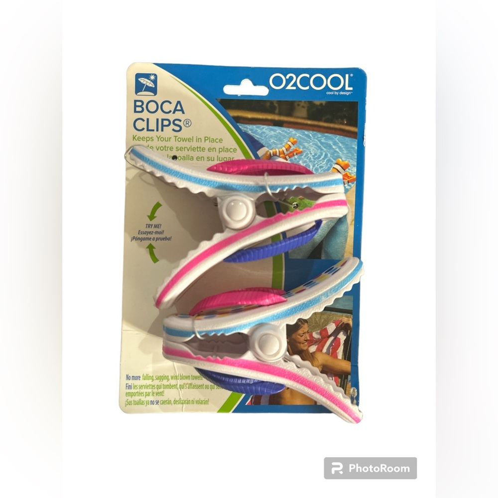 NWT O2COOL Boca Beach Towel Clip Flip Flops